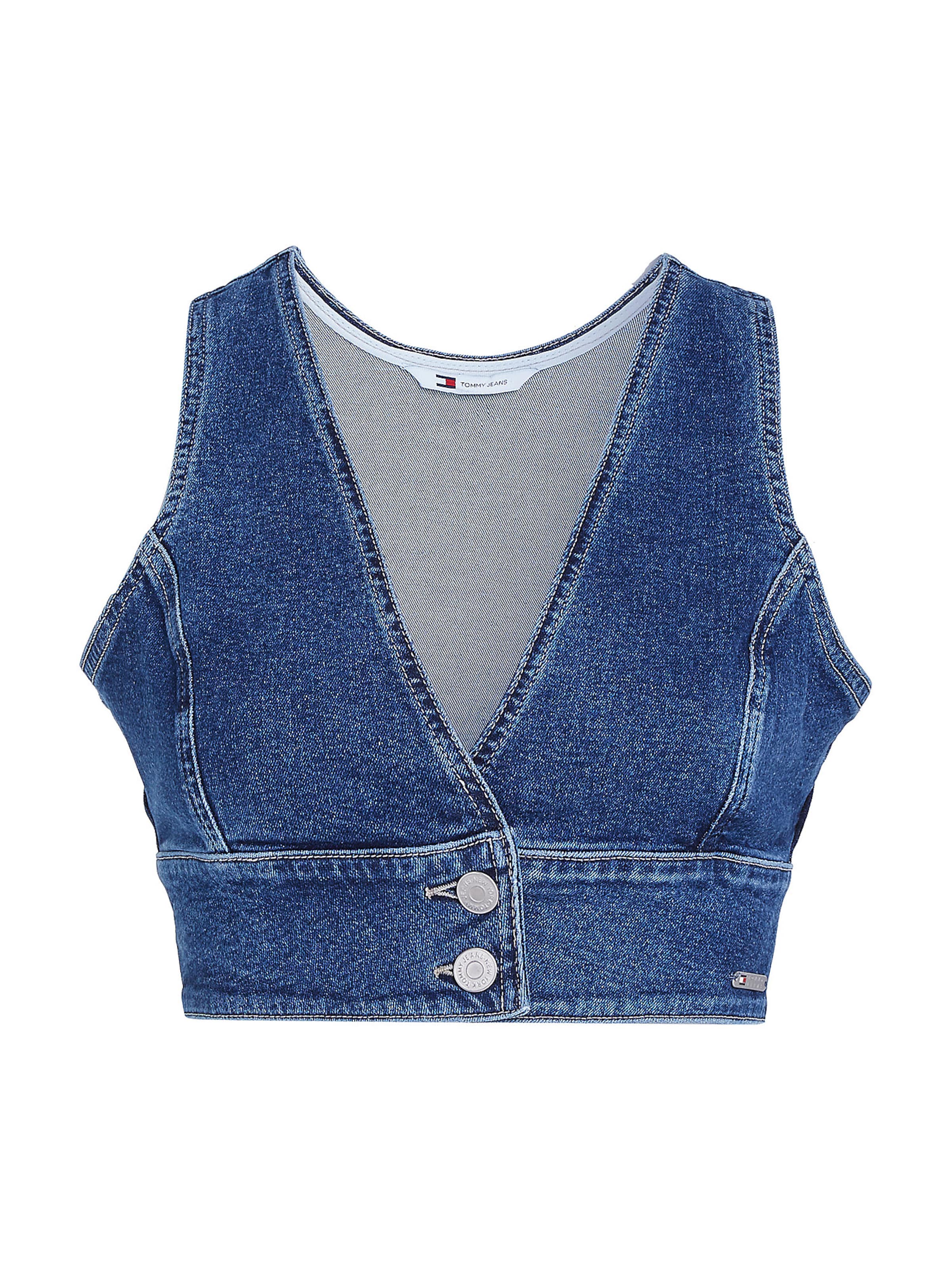 Tommy JeansTop - plava boja: prednji dio
