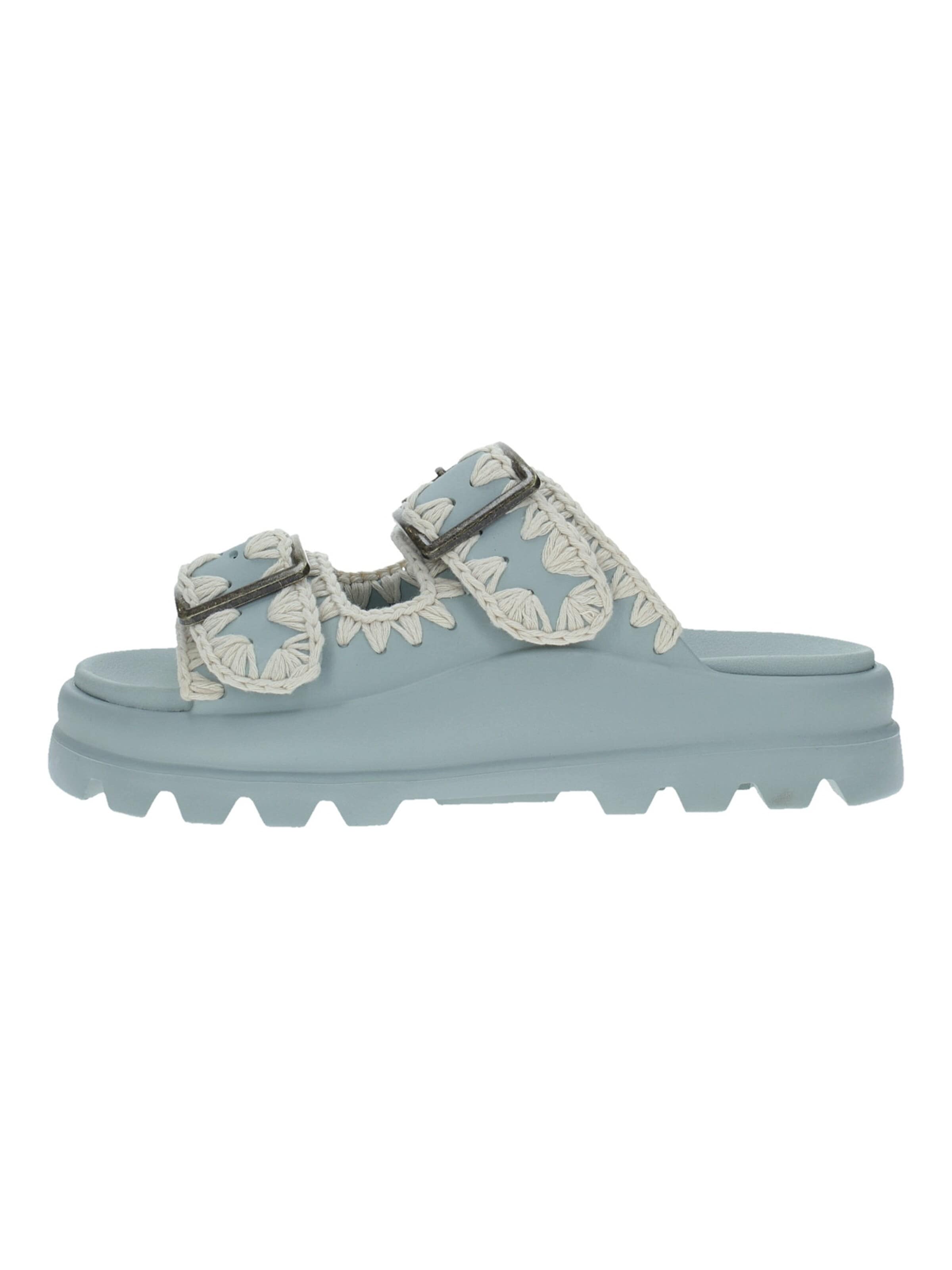 Zoccoletto 'Mou Ciabatta Eva One-Piece Slide Two Buckle' di MOU in verde: frontale