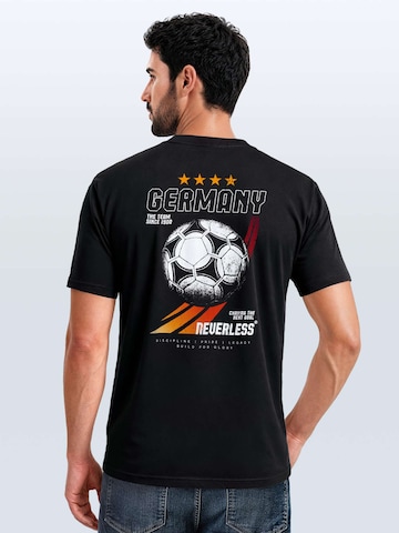 Neverless Shirt 'Retro Fußball' in Black