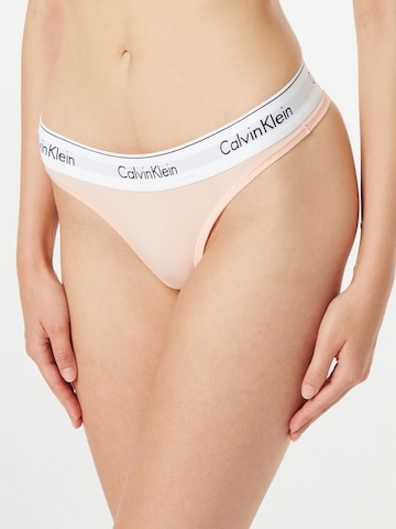 Calvin Klein Underwear Стринг в бежово: отпред