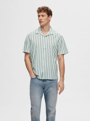 SELECTED HOMME Comfort fit Overhemd in Groen: voorkant