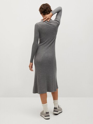 MANGO Knitted dress 'Flus' in Grey