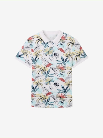 T-Shirt TOM TAILOR en blanc : devant