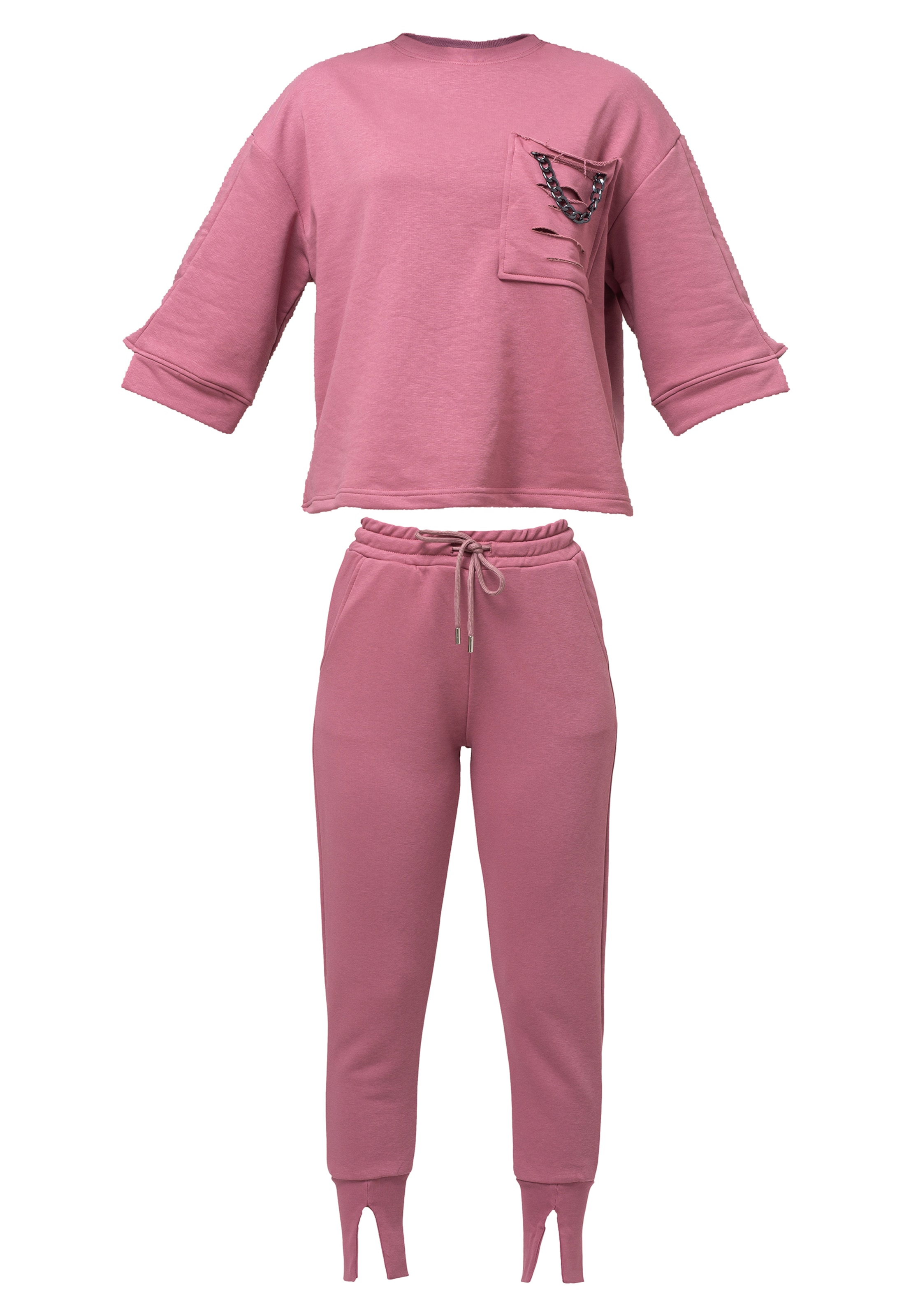 Tom Barron Freizeitanzug in Pink: Vorderseite