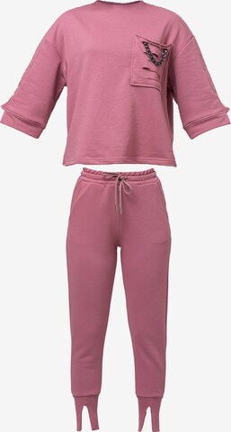 Tom Barron Sports Suit in Pink: front