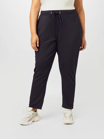 Regular Pantalon 'Olivia' KAFFE CURVE en noir : devant