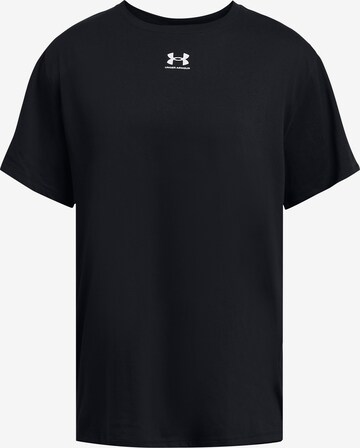UNDER ARMOUR Performance Shirt 'Campus' in Black: front