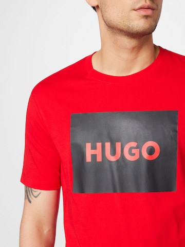 HUGO Red - Camisa 'Dulive222' em vermelho