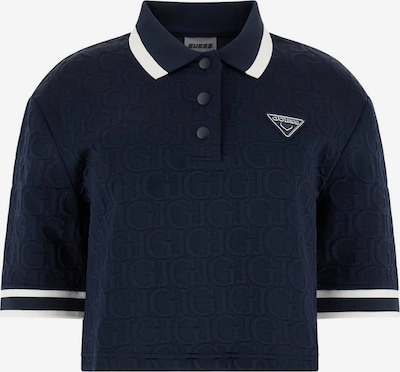 GUESS Poloshirt in dunkelbraun / weiß, Produktansicht