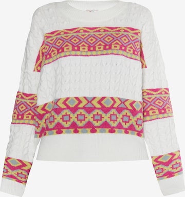 IZIA Sweater 'Gaya' in White: front