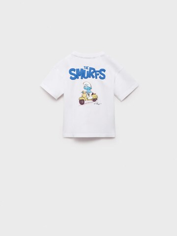 MANGO KIDS Tričko 'SMUMOTO' – bílá