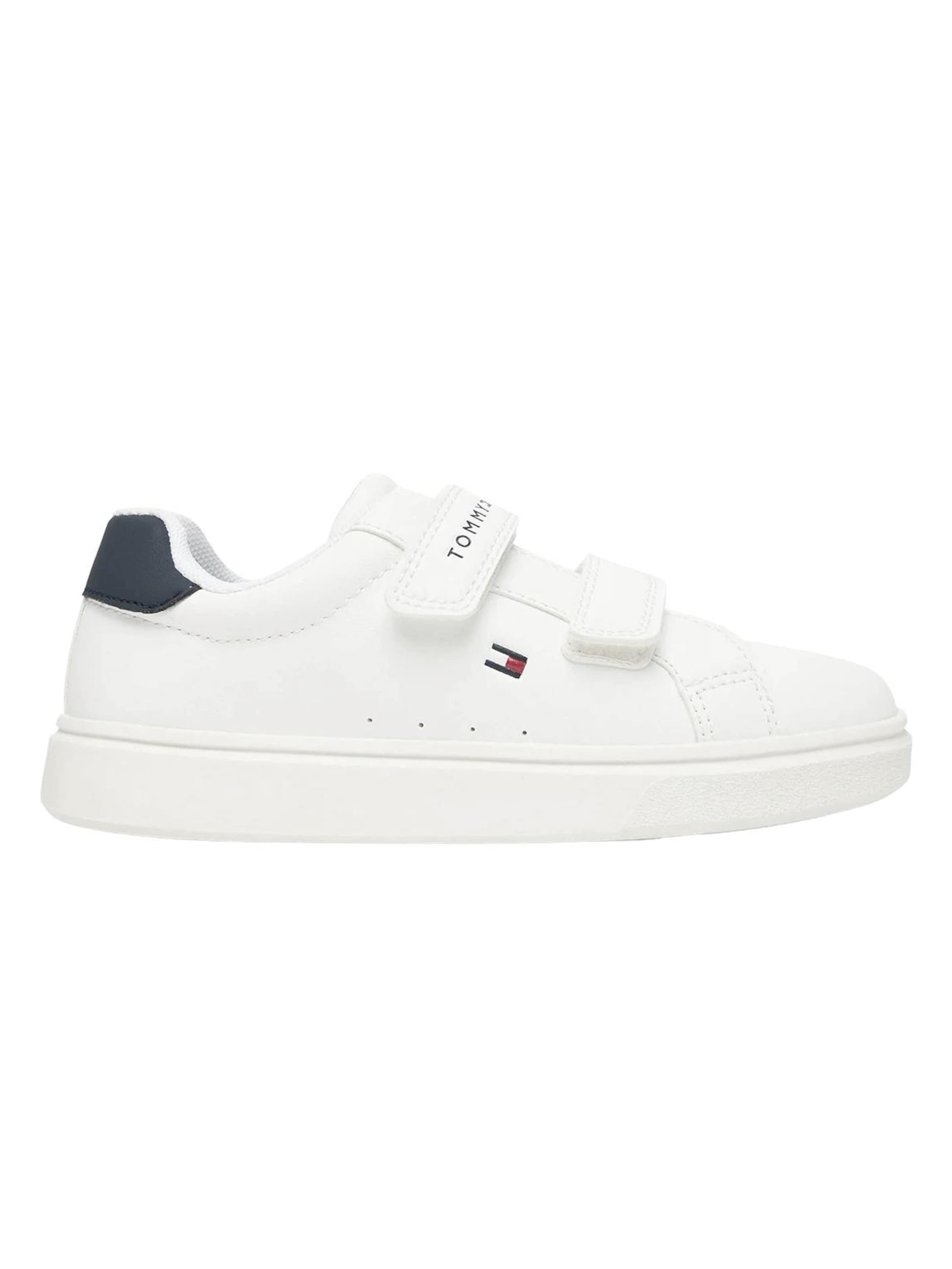 Baskets Tommy Hilfiger Kids en blanc : devant