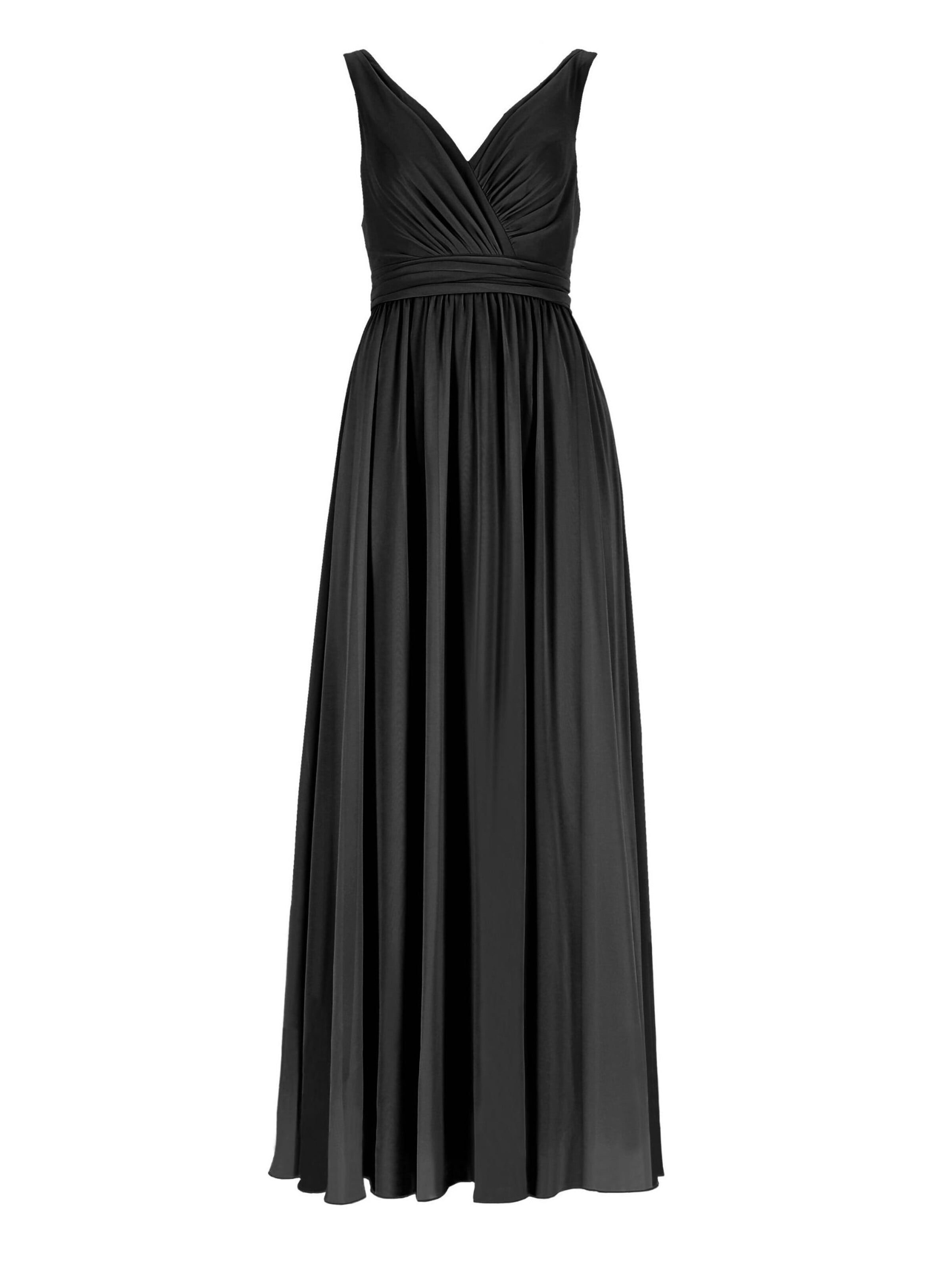 ANNIS WIESBADEN EST. 2021 Abendkleid 'Abendkleid Brautjungfernkleid „Jade“ mit weit fallendem Chiffonrock'‌‌‌‌‌‌‌ in 36 in schwarz, Produktansicht