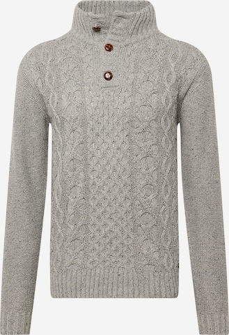 INDICODE JEANS Sweater 'Hamilton' in Grey: front