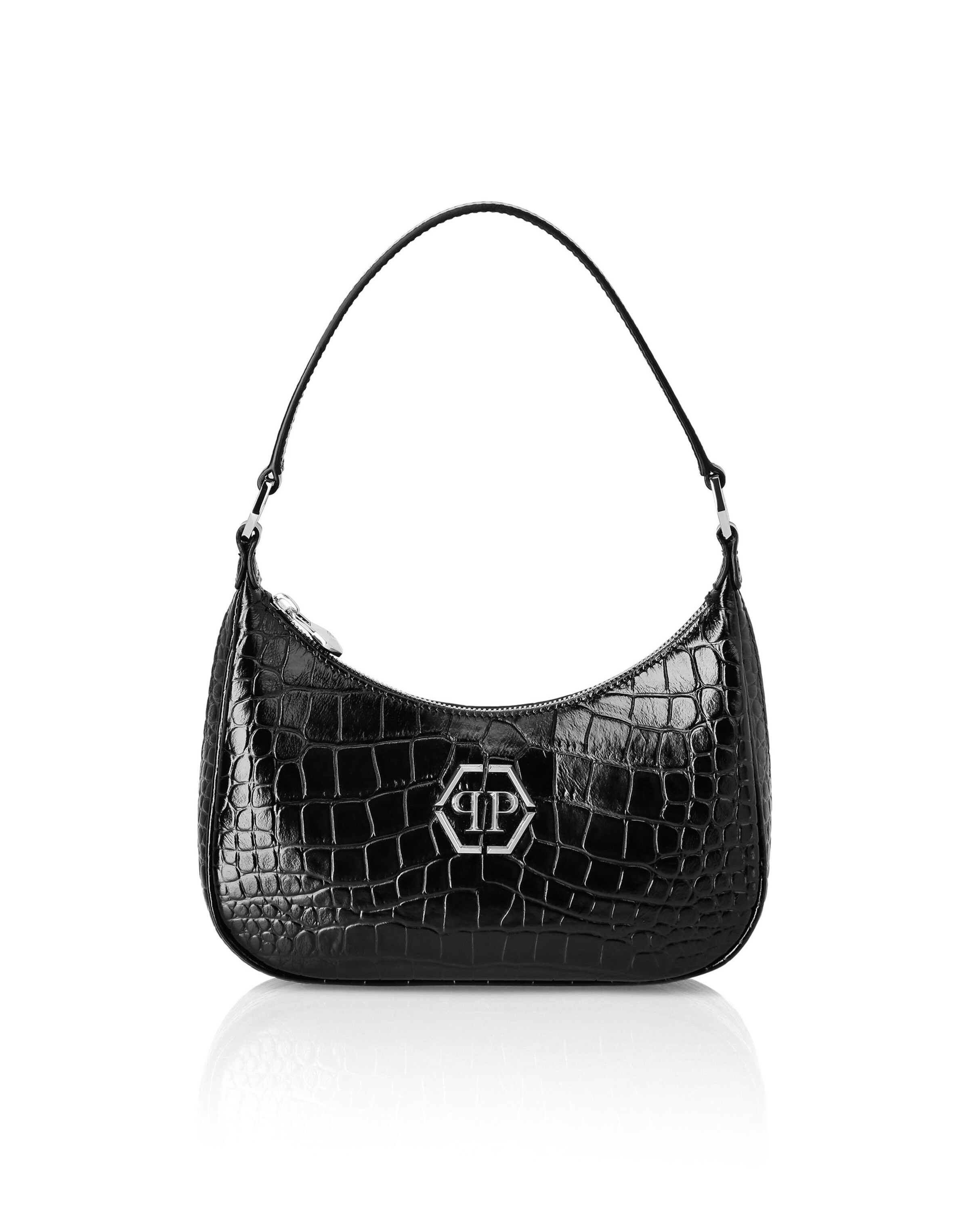 Philipp Plein - Mala de ombro em preto: frente