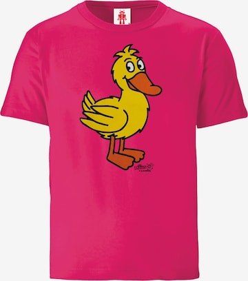 LOGOSHIRT Shirt 'Die Sendung mit der Maus' in Pink: Vorderseite