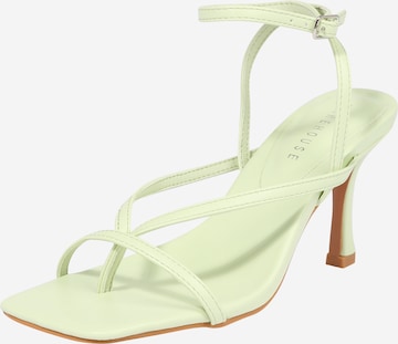 Warehouse T-Bar Sandals in Green: front