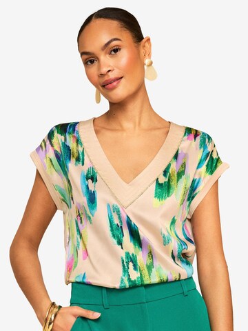 T-shirt love & roses en beige : devant