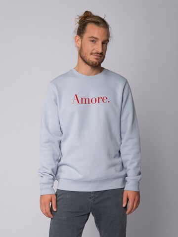 Watapparel Sweatshirt 'Amore' in Blue: front