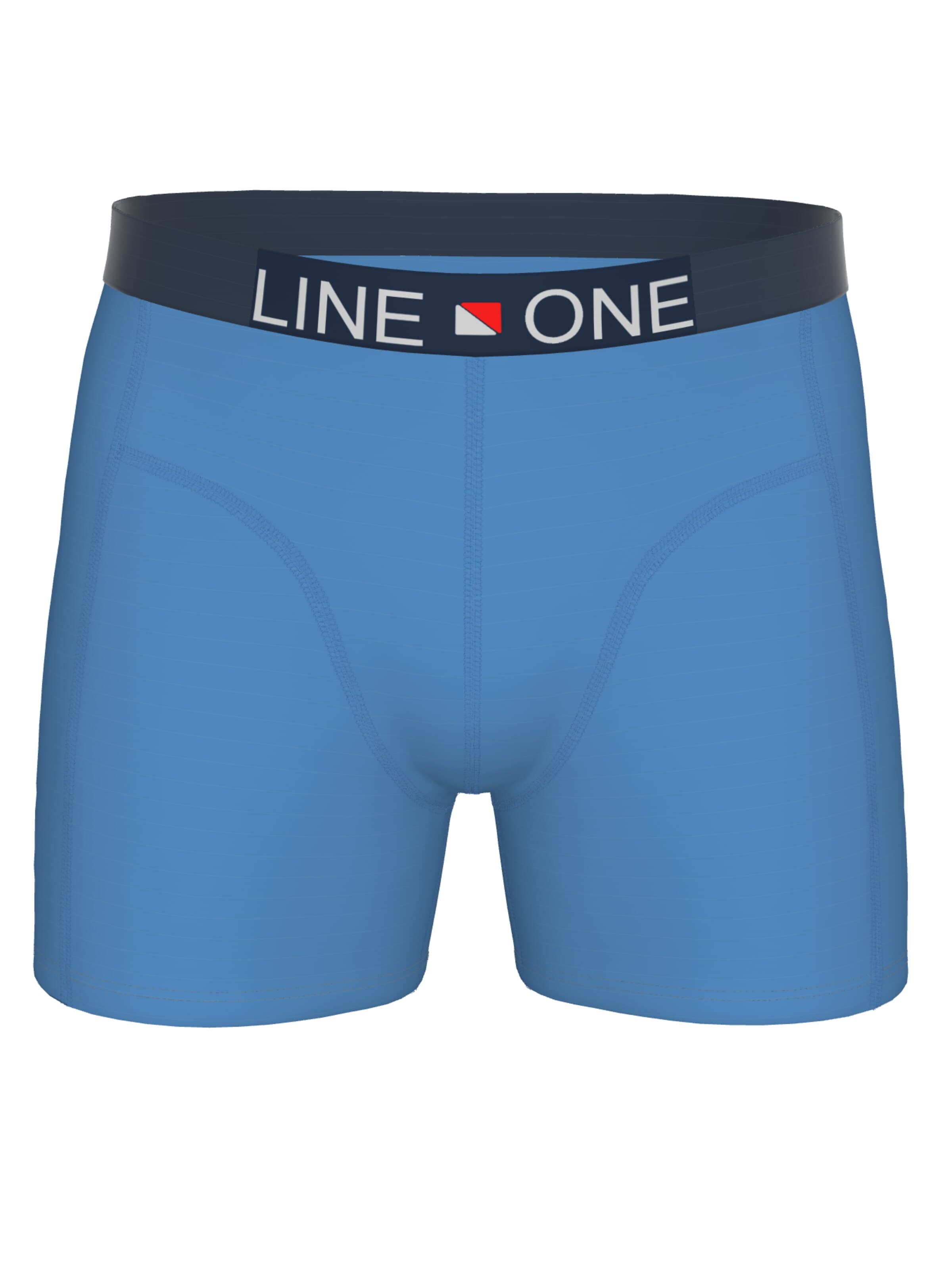 Line One Boxershorts 'Herren Boxershorts aus Baumwolle' in Blauw: voorkant