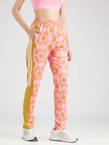 ADIDAS SPORTSWEAR Slim fit Workout Pants 'Farm Tiro' in Pink: front