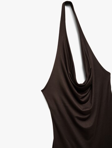 Koton Shirt Bodysuit in Brown
