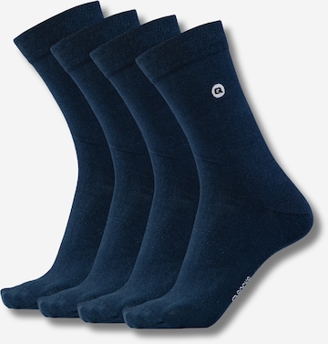 Chaussettes QOLONIA en bleu : devant