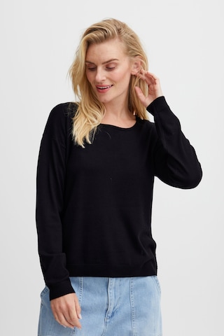 PULZ Jeans Sweater in Black: front