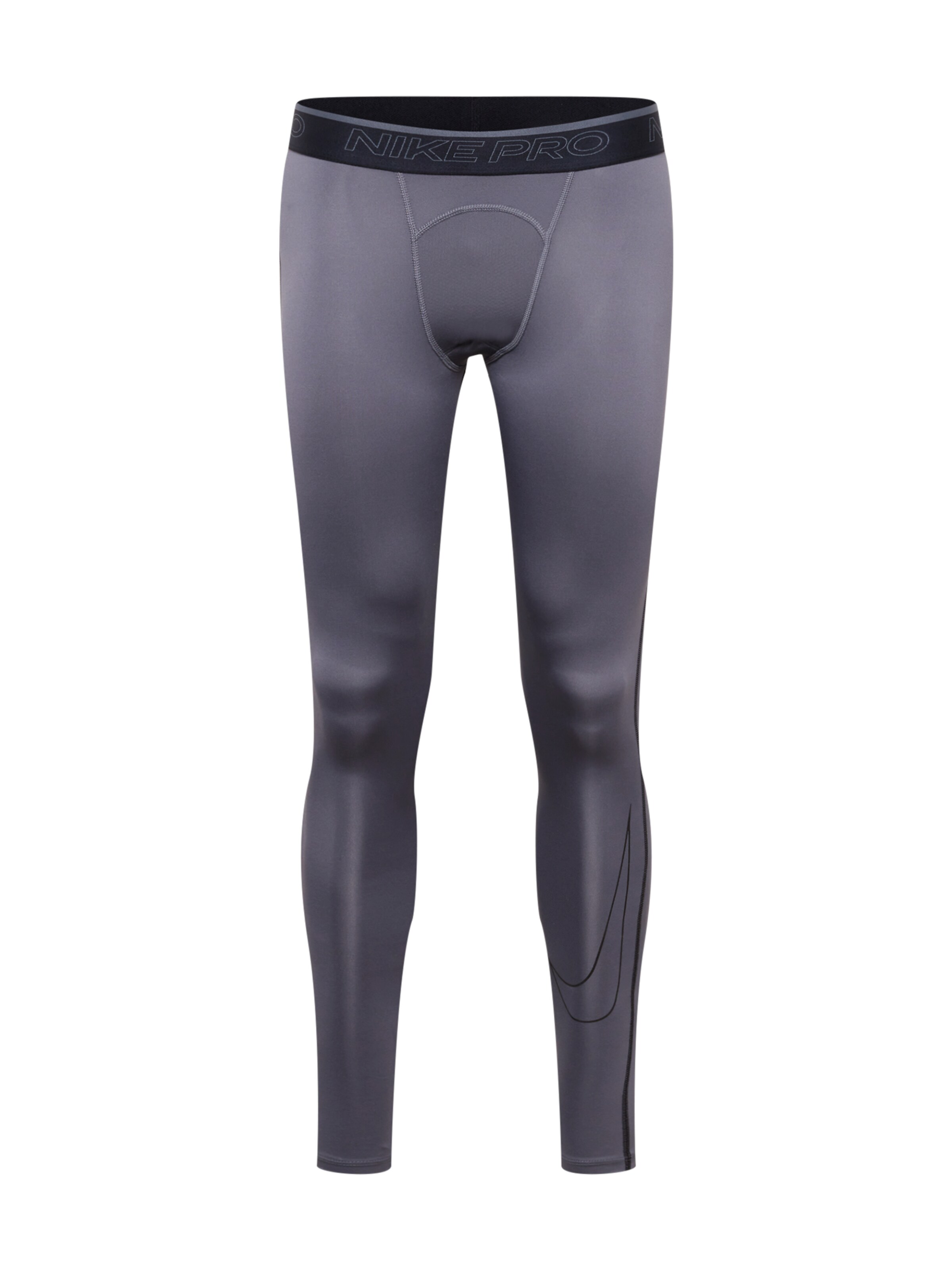 NIKE Skinny Sporthose in Grau: Vorderseite