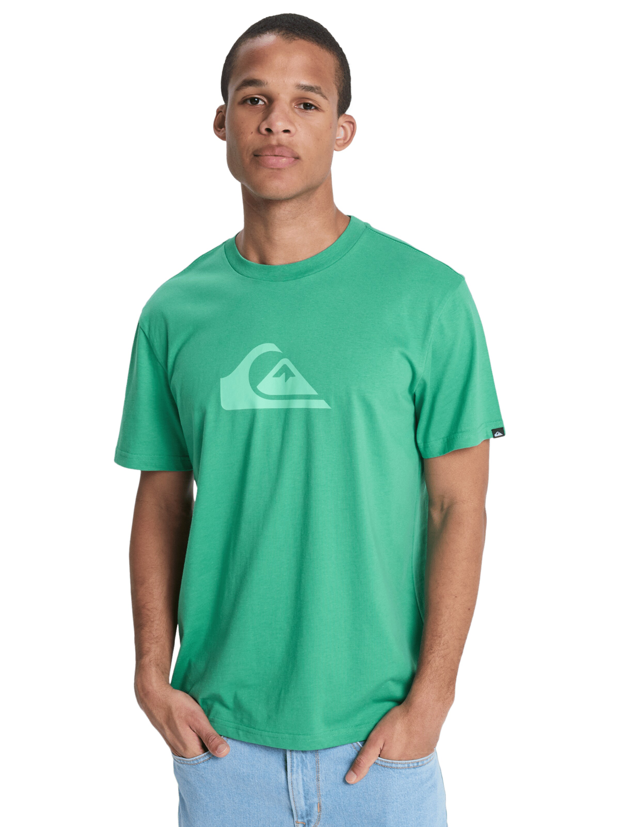 QUIKSILVER Athletic Sweatshirt in Green: front