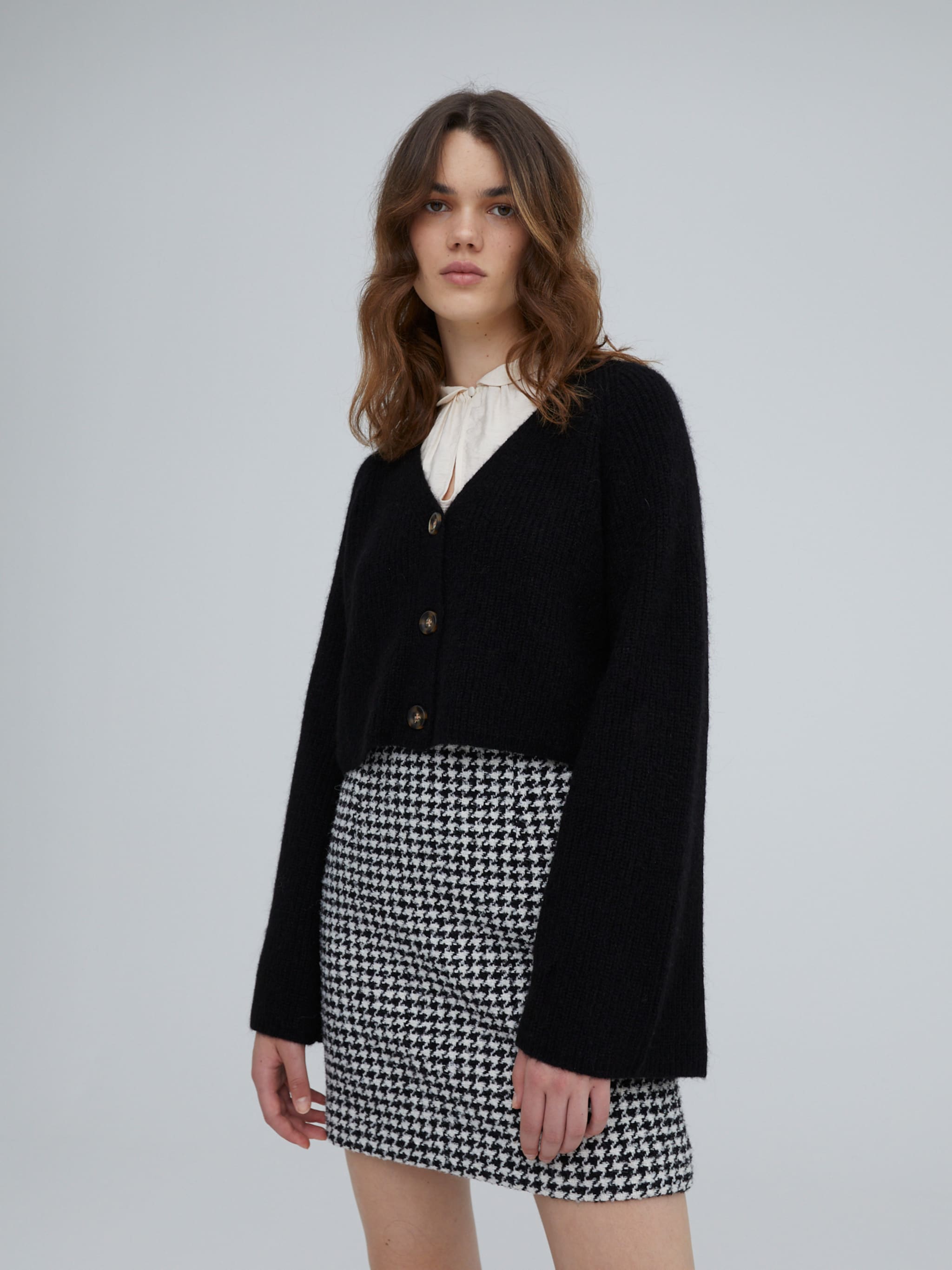 EDITED Producten Gebreid vest 'Vivienne' Zwart