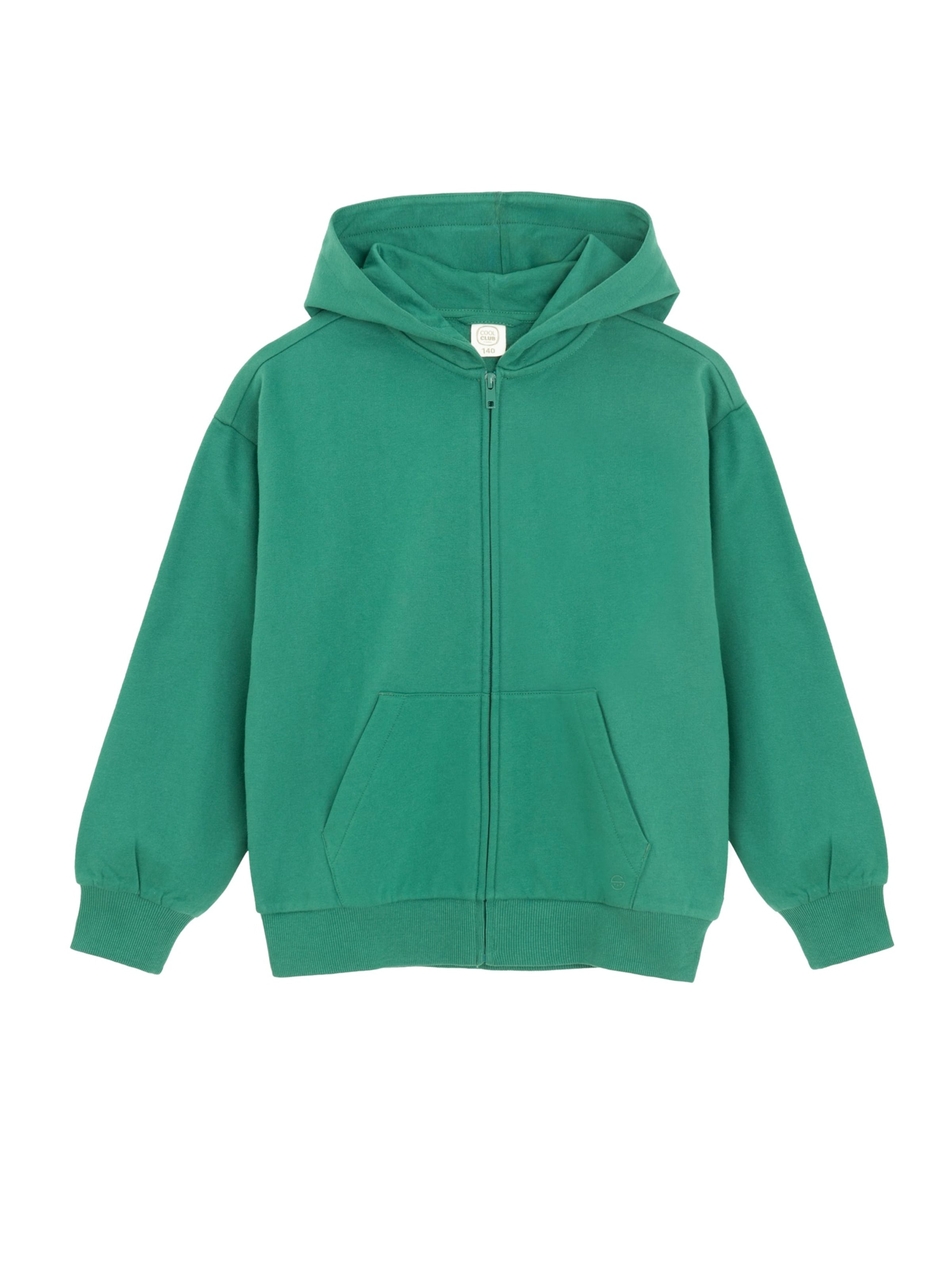 Cool Club Sweatjacke in Grün: Vorderseite