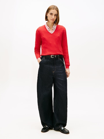 TOMMY HILFIGER Pullover in Rot