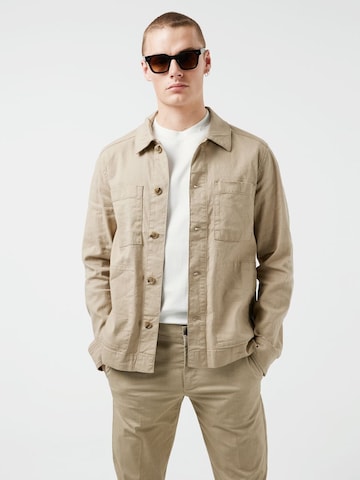 J.Lindeberg Regular fit Button Up Shirt 'Eric' in Beige: front