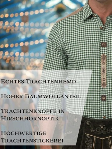 Steigenhöfer Regular fit Button Up Shirt 'Leopold' in Green