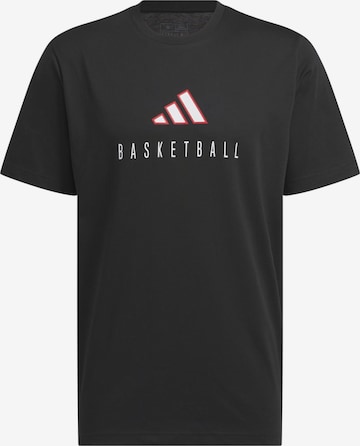 juoda ADIDAS SPORTSWEAR Sportiniai marškinėliai: priekis