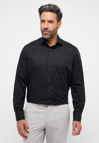 ETERNA Comfort fit Zakelijk overhemd in Zwart: voorkant