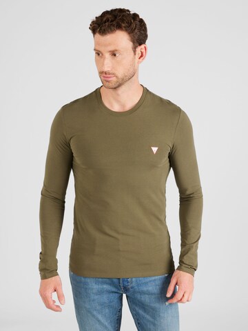 T-Shirt GUESS en vert : devant