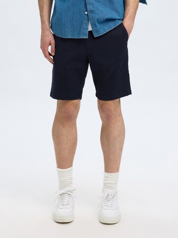 SELECTED HOMME Slimfit Bukser 'SLHMiles' i blå: forside