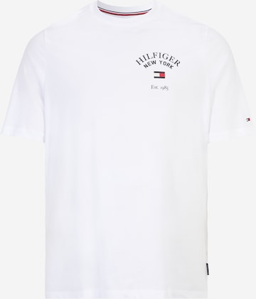 T-Shirt 'VARSITY' Tommy Hilfiger Big & Tall en blanc : devant