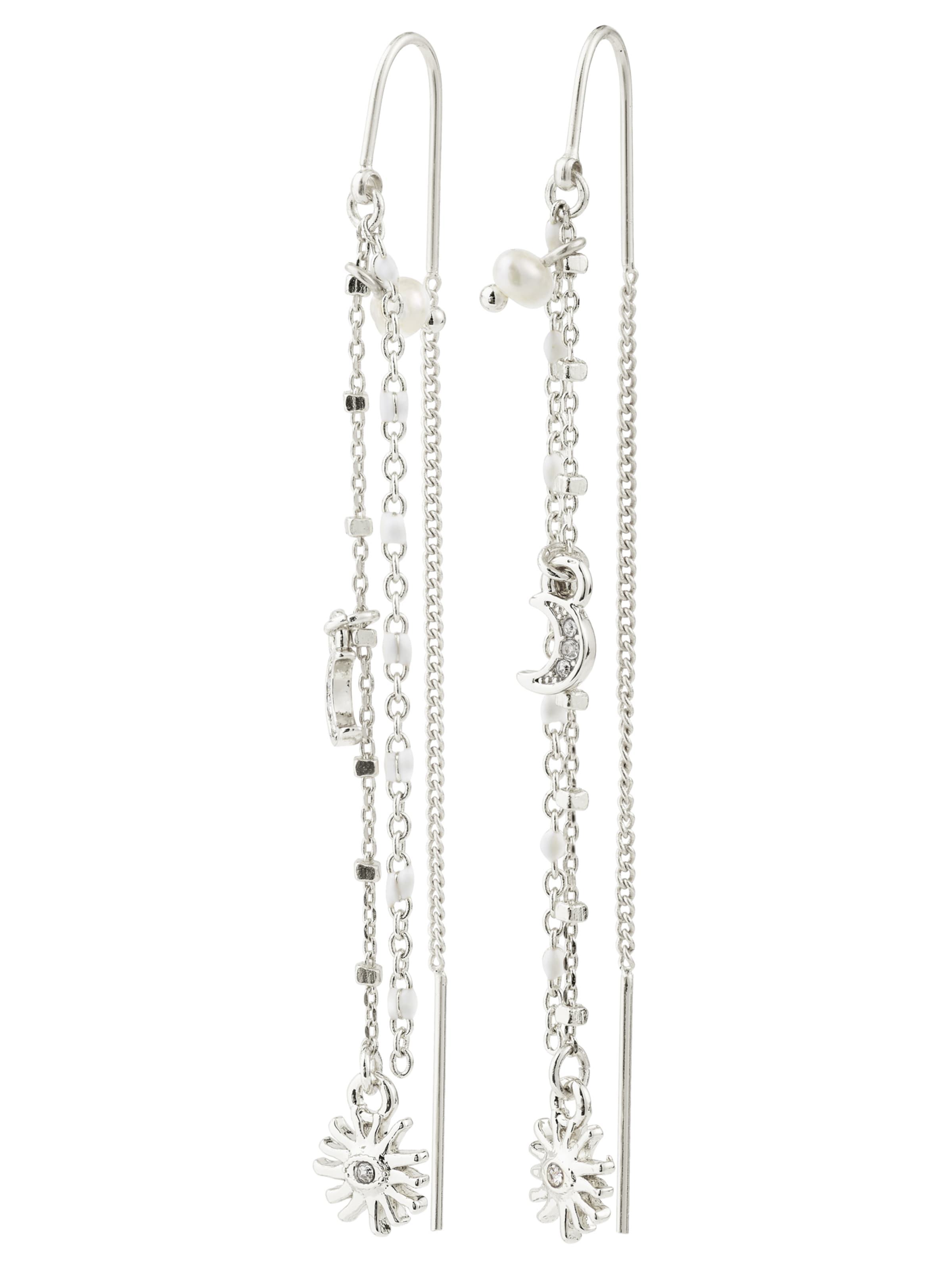 Orecchini 'Mylan' di Pilgrim in argento: frontale