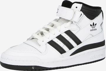 ADIDAS ORIGINALS Trainers 'Forum Mid' in White: front