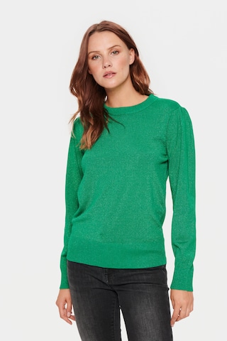 SAINT TROPEZ Pullover 'Kila' i grøn: forside