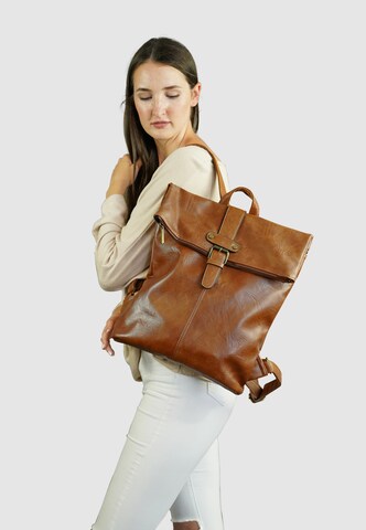 HARPA Rucksack 'LIMA' in Braun: Vorderseite