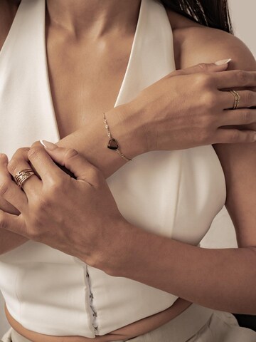 Hey Happiness - Pulsera 'Minimalist Heart Charm' en oro