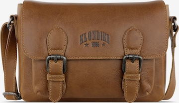 Borsa a tracolla 'Gold Amber' di KLONDIKE 1896 in marrone: frontale