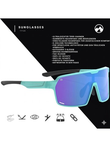 Mowmow Sportsolglasögon 'MowMow Titan Sunglasses - Sports Glasses - Cycling Glasses - Men - Women' i blå