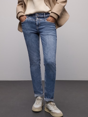 STREET ONE Slimfit Jeans 'Jane' i blå: framsida
