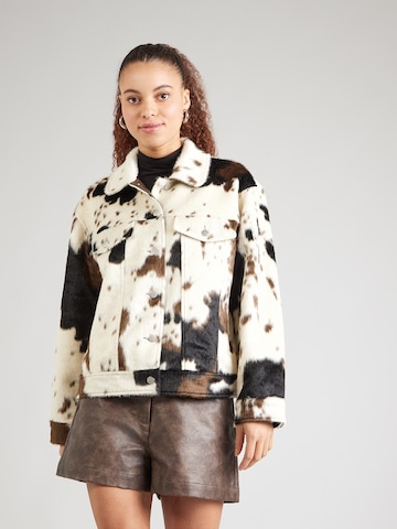 TOPSHOP Демисезонная куртка 'MAY' в Бежевый: спереди