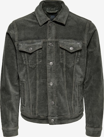 Only & Sons Between-Season Jacket 'Coin' in Grey: front